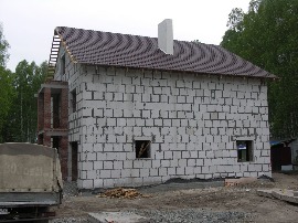Проект Коттедж в Нижней Ельцовке с сибитным утеплителем