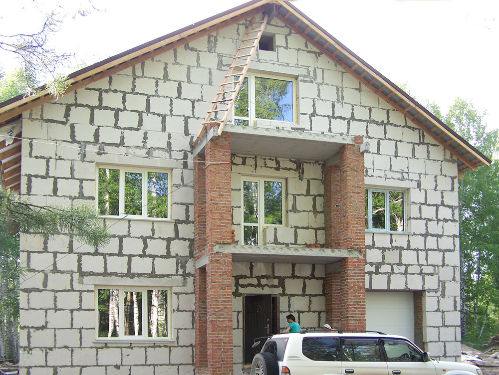 Коттедж в Нижней Ельцовке с сибитным утеплителем